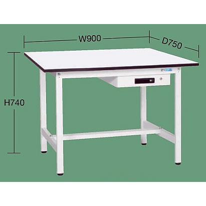 軽量作業台キャビネット１段付（900×600×740）均等荷重180kg/M350A-096AMWS